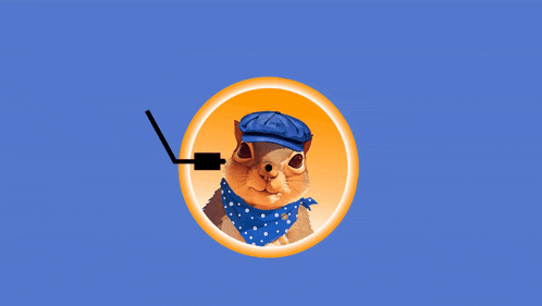 an illustration of a cat with a blue bandana on its head and the word sugr on the bottom