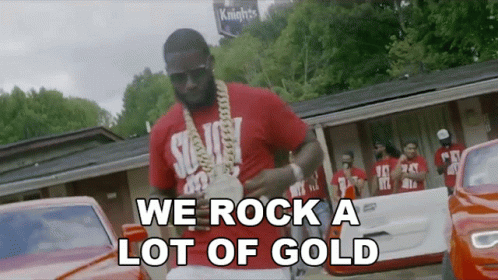 We Rock A Lot Of Gold Gucci Mane GIF - We Rock A Lot Of Gold Gucci Mane Posse On Bouldercrest Song GIFs