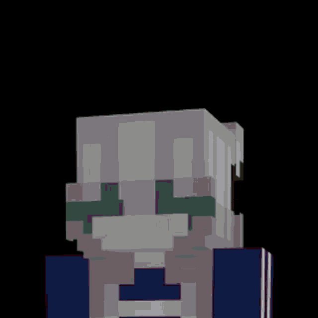 a pixel art of a person with a purple shirt