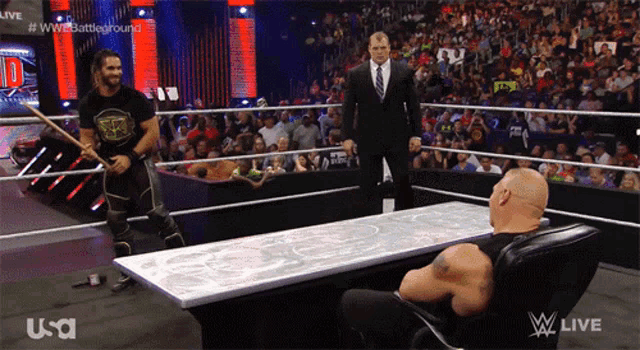 a wrestling match is being shown on usa network