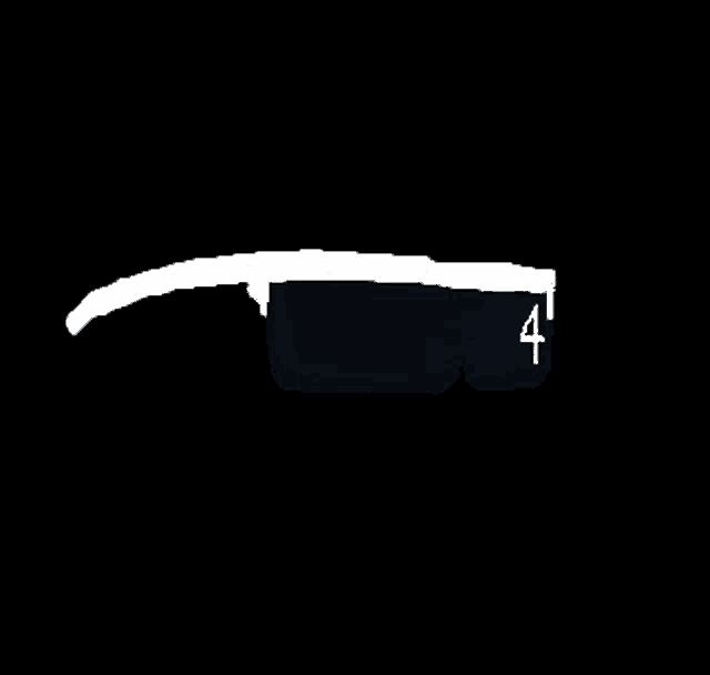 a pair of sunglasses with the number 4 on the lenses