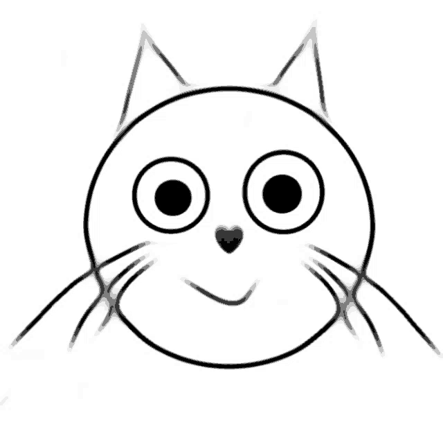a black and white drawing of a cat with tears in its eyes