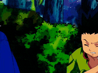 a cartoon of a boy with a green shirt on