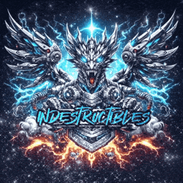 a picture of a robotic dragon with the words indestructibles above it