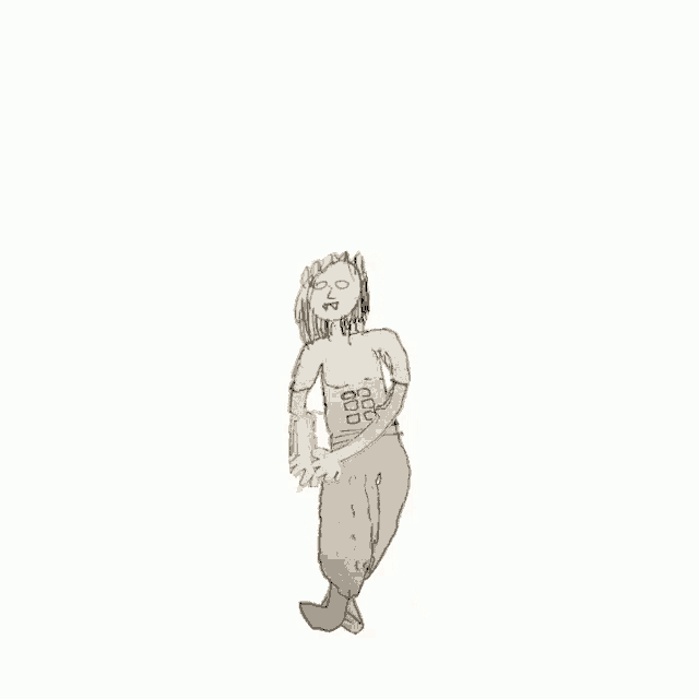 a black and white drawing of a man with his arms outstretched and a shirt that has the number 20 on it