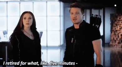 Jeremy Renner Retired For Five Minutes GIF - Jeremy Renner Retired For Five Minutes All Goes To Shit GIFs