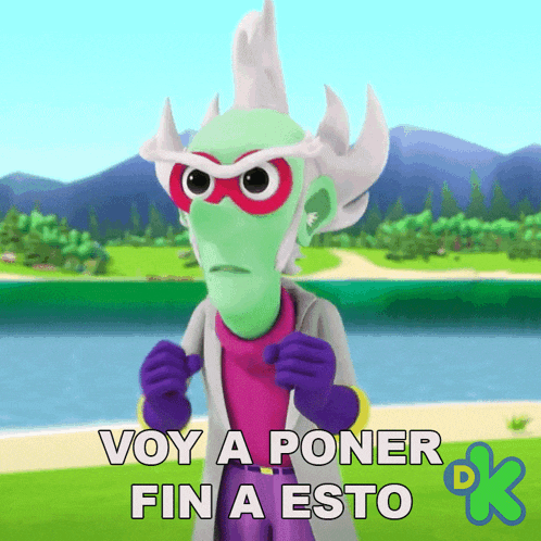 a cartoon character with the words voy a poner fin a esto