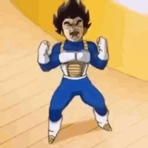 a cartoon character is standing in front of a blue background with the words bring it around written on it .