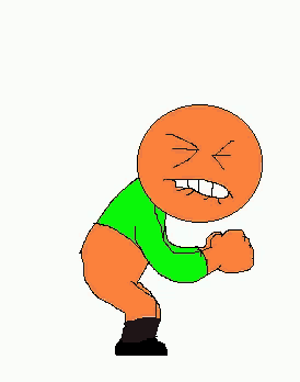 a cartoon character with a green shirt is standing in a pile of brown dirt