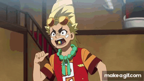 a cartoon character with a lollipop in his mouth is standing in front of stairs .