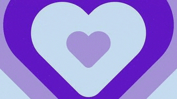a purple and blue heart with a white heart in the middle .