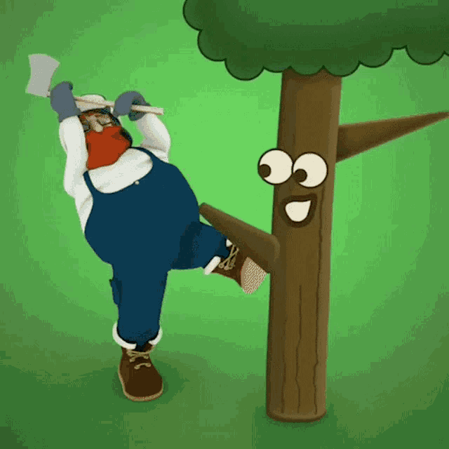 Try Tree GIF - Try Tree Lumberjack GIFs