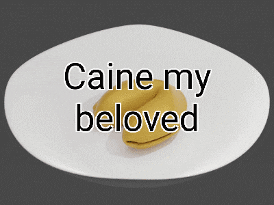 a fortune cookie with a picture of a samurai on it says caine my beloved