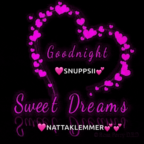 a greeting card that says goodnight snuppii sweet dreams nattalemmer