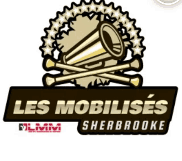 a logo for les mobilises sherbrooke with a megaphone