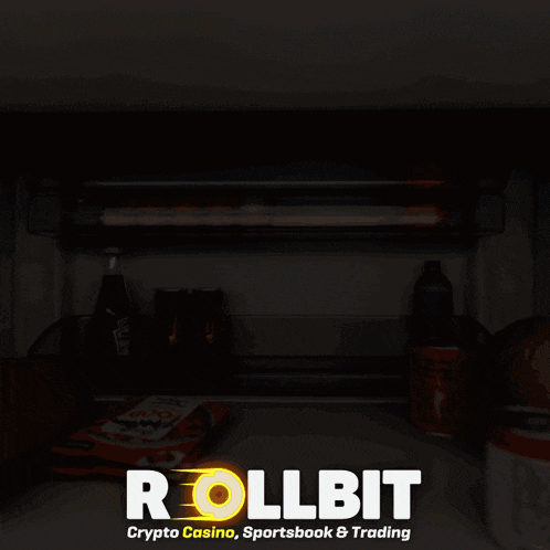 a picture of an open refrigerator with the words rollbit on the bottom