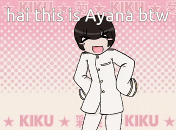 a cartoon of a boy with the words " hai this is ayana btw " on the bottom