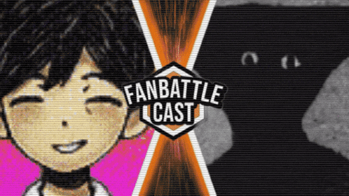 a fan battle cast advertisement with a girl and a rock