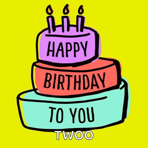 a birthday cake that says happy birthday to you twoo