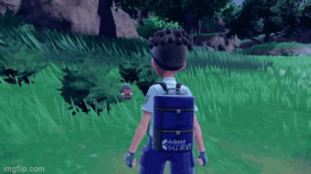 a boy with a backpack that says hike on it
