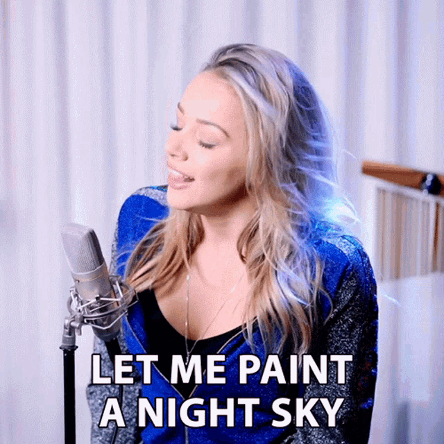 Let Me Paint A Night Sky Emma Heesters GIF - Let Me Paint A Night Sky Emma Heesters Melukis Senja Song GIFs