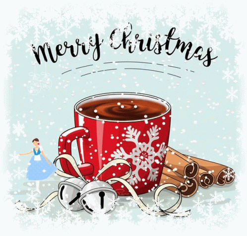 Cup Of Xmas Merry Christmas GIF - Cup Of Xmas Merry Christmas Snowing GIFs