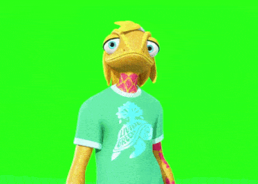 a cartoon character wearing a green shirt that says always green
