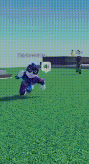 a person in a video game with a speech bubble with the number 4
