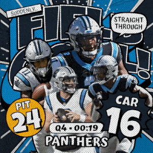Carolina Panthers (16) Vs. Pittsburgh Steelers (24) Fourth Quarter GIF - Nfl National Football League Football League GIFs