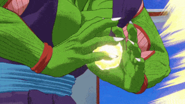 a close up of a person 's hands with a yellow light coming out of it