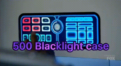 a 500 blacklight case is displayed on the screen
