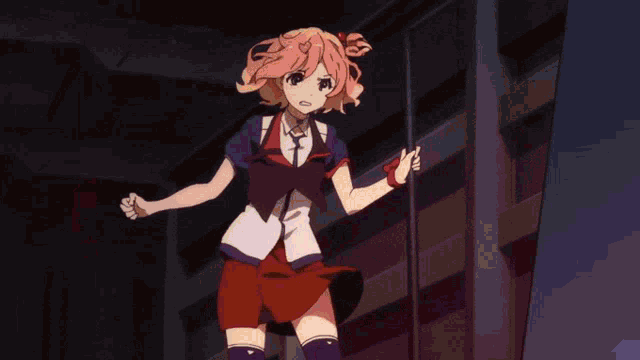 a girl with blonde hair and a pink heart on her head looks angry