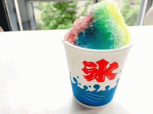 かき氷 夏　スッキリ　甘いもの GIF - Shaved Ice Snow Cone Sweets GIFs