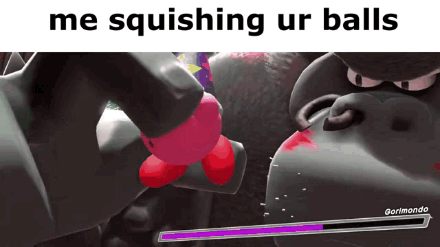 a screenshot of a video game with the words me squishing ur balls at the top