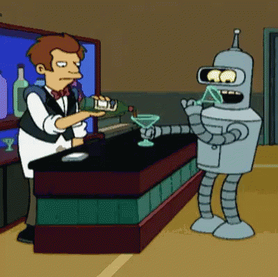 Bender Drinking GIF - Futurama GIFs