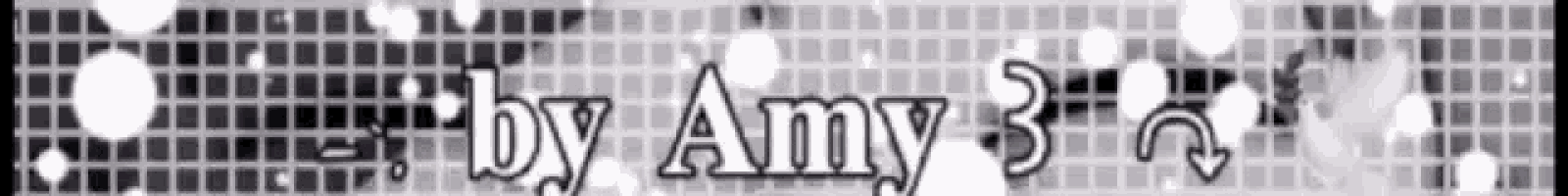 a black and white image with the words by amy 's on it