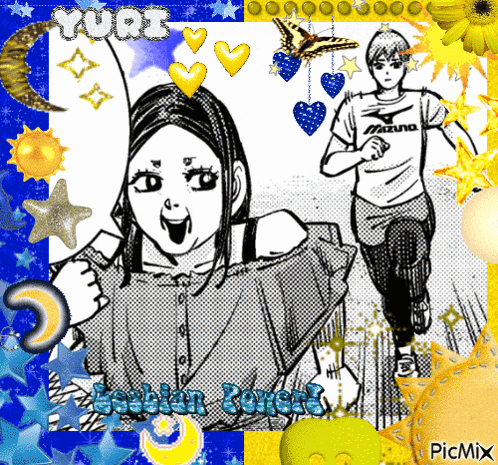 a picture of a girl and a boy with mizuno written on their shirt