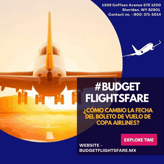 an advertisement for budget flightsfare shows a plane on the runway