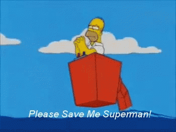 Please Save Me Superman Homer Simpson GIF - Please Save Me Superman Homer Simpson Praying GIFs