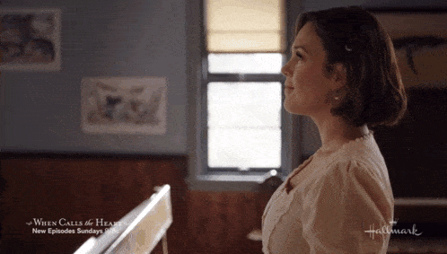 a hallmark ad for when calls the heart is shown
