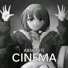 a black and white drawing of a girl sitting in a chair with her hands up in the air .