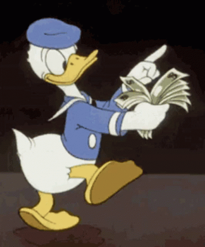 Donald Duck Im Rich GIF - Donald Duck Im Rich Dollars GIFs