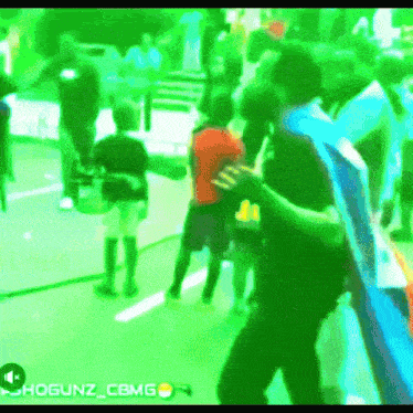 a green screen with the word hogunz cbmg in the corner