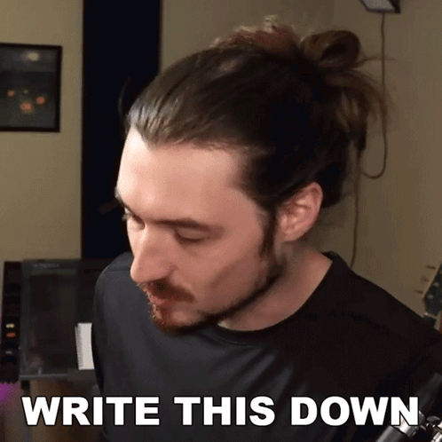 Write This Down Aaron Brown GIF - Write This Down Aaron Brown Bionicpig GIFs
