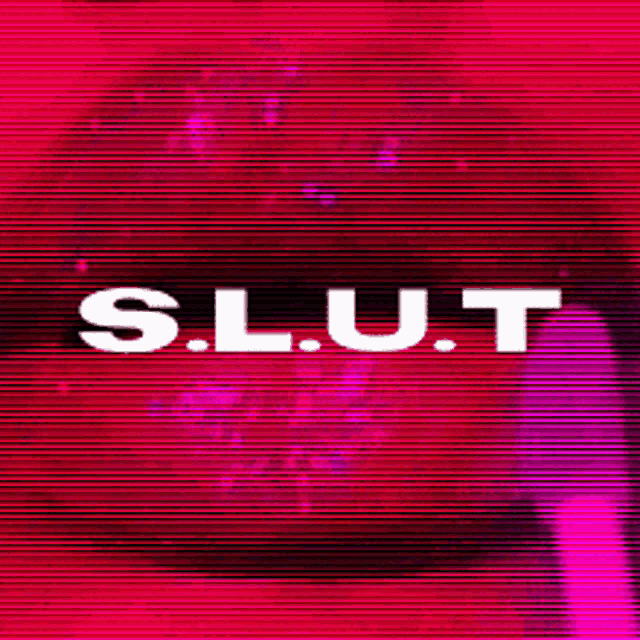 a poster for a movie called s.l.u.t. with a pink background