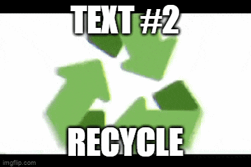 a picture of a recycling symbol with the words `` text # 2 recycle '' below it .