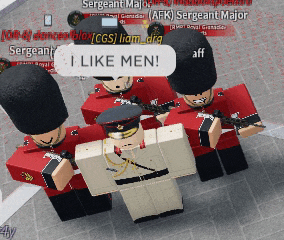 a group of toy soldiers are standing next to each other and one of them says i like men