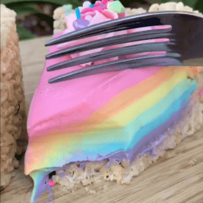 Cake Dessert GIF - Cake Dessert Rainbow Cake GIFs