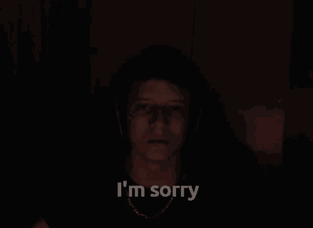 a man in a hoodie says i 'm sorry