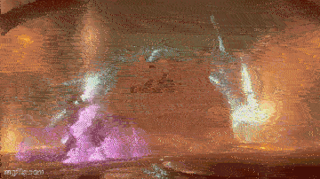 a pixelated image of a volcano with the url imgflip.com in the lower right corner